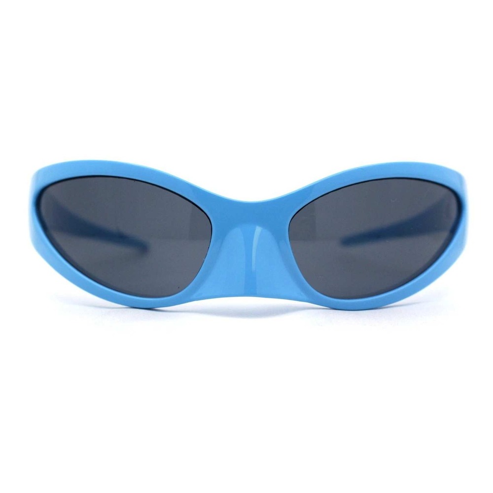 Women Men Sunglasses‎ Fashion Blue Frame Shield Retro Running Fishing Shades New